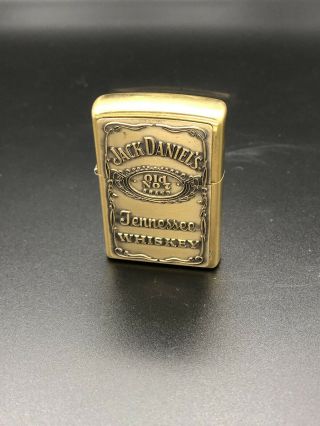 Vintage Brass Jack Daniels Zippo Lighter From 2002