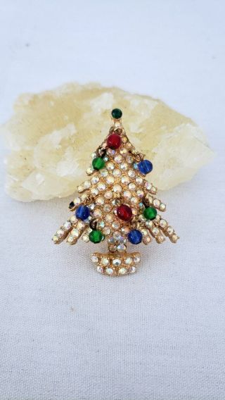 Vintage kramer Christmas tree brooch 2