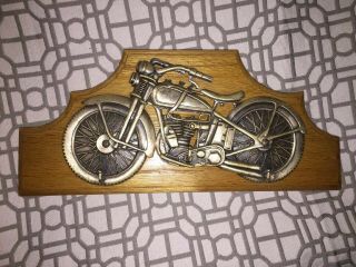 Vintage Motorcycle (3) Hook Wall Mount Key Holder Rack