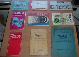 Vintage Motorcycle Manuals Literature / Kawasaki Norton Bsa Yamaha Suzuki