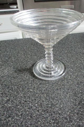 Anchor Hocking Manhattan Vintage Clear Martini Glass 1930’s - 1940 
