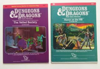Dungeons & Dragons Vintage Basic Module B5 & B6 1983 - 84 Horror Veiled Society