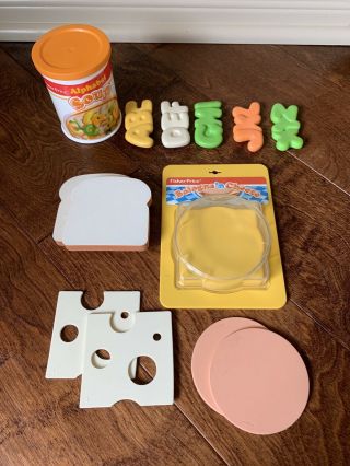 Vintage 1987 Fisher Price Fun With Food Soup & Sandwich 2130 Complete