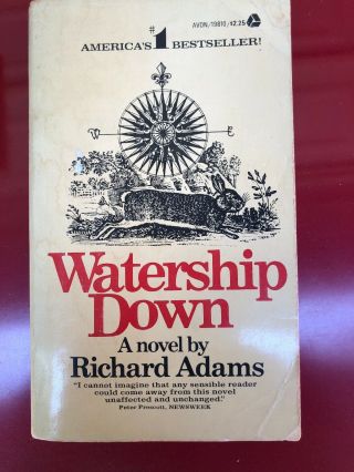 Watership Down By Richard Adams - 1975 1st Avon Printing Paperback