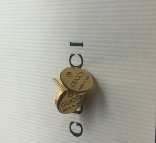 vintage gucci earings old stock made in italy stainless steel 1990s 2