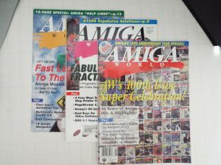 Amiga World Magazines Jan,  Feb,  March 1990 