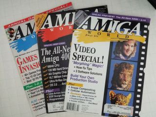 Amiga World Magazines Oct,  Nov,  Dec 1992