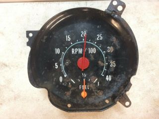 Vintage Tachometer Fuel Gage From Gmc Chevy Truck 258801