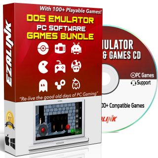 Dos Emulator Software Dosbox Run Old Games On Windows Pc - Cd Disc W/ 100,  Games