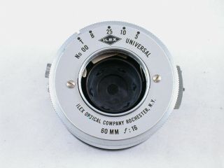 Pinhole Lens For Medium To Large Format Bellows Cameras,  Ilex No.  00 Universal Sht