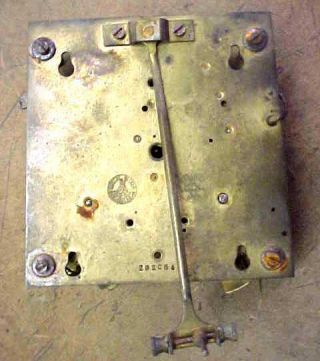 Vintage Gustav Becker Brass Clock Movement Parts Repair - 2 Weight Driven 2