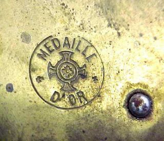 Vintage Gustav Becker Brass Clock Movement Parts Repair - 2 Weight Driven 4