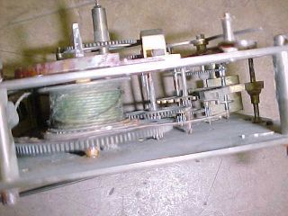 Vintage Gustav Becker Brass Clock Movement Parts Repair - 2 Weight Driven 6