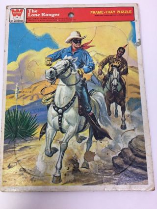 Vintage The Lone Ranger Frame Tray Puzzle 1960 