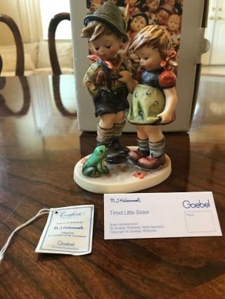 Vintage Goebel Hummel Figurine - 394 Timid Little Sister,  Tmk 6