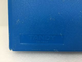 Tandy Vintage Floppy Disk Storage Vtg Blue Computers 80 ' s Blue Case 26 - 1348 Hard 2