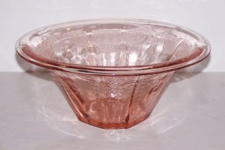 Lovely Vintage Anchor Hocking Pink Princess Depression Glass 9 " Bowl