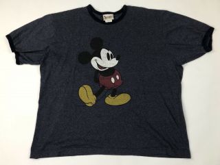 Vintage Mickey Mouse Ringer T Shirt Xl Walt Disney Multicolor Made Usa