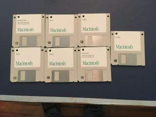 Set Of 7 Apple Macintosh Quadra 610/650 System Disks 1983 - 1992