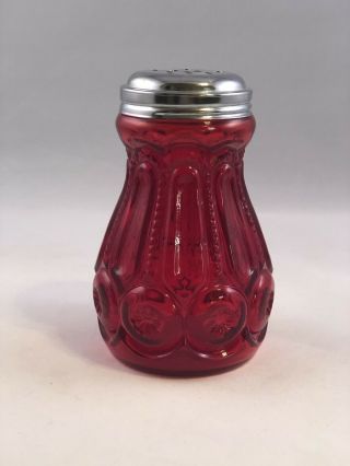 Vintage Ruby Red Moon And Star Sugar/cheese Shaker Le Smith