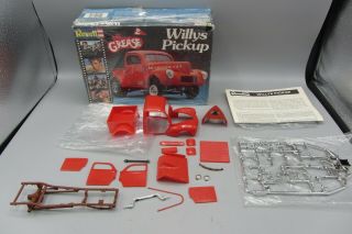 Vintage 1982 Revell 1/25 Grease 2 Willys Jeep Pickup - 7376 Read