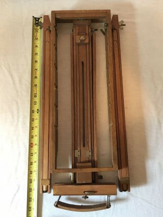 Vintage M.  Grumbacher Inc.  Easel 276 Made In Hong Kong Field Travel Wood Easel