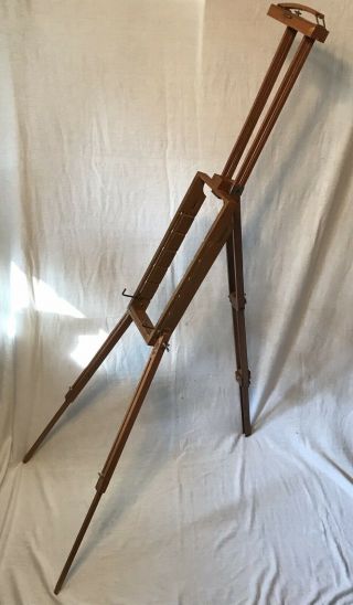 Vintage M.  Grumbacher Inc.  Easel 276 Made in Hong Kong Field Travel Wood Easel 5