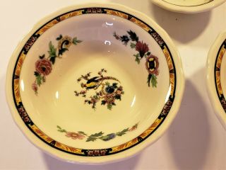 3 Vintage Syracuse China Restaurant Ware Colorful Pheasant Bird Bowls 2