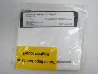 Microsoft Ms - Dos 6 Upgrade - Version 6.  0 - 4x High Density 1.  2mb Disks -