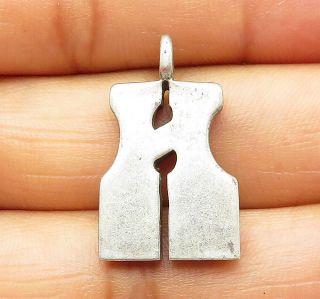 Towle 925 Sterling Silver - Vintage Petite Smooth H Initial Pendant - P7334