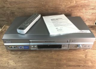 Sony Vcr With Remote Slv - N750 Vhs Player 4 Head Hi - Fi Stereo Vcr Video Recorder