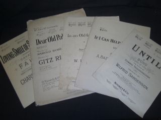 7x Song Sheet Music Vintage Dear Old Pal Of Mine If I Can Help Somebody And More