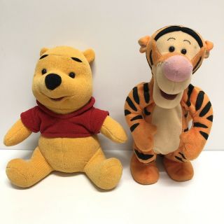 Vintage Mattel Bouncing Tigger And Talking Winnie The Pooh Plush Toys,  1997,  1998