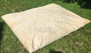 Primitive Feather Tick Bed Mattress With Heavy Vintage Floral Casing