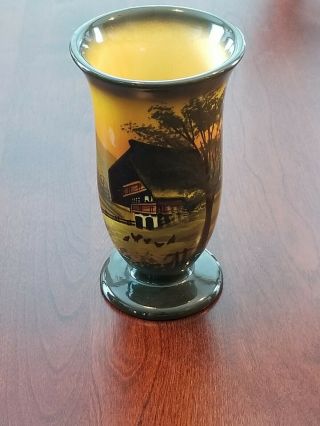Vintage Hand Painted Smf Schramberg Majolika German Vase 6 1/2 Inches Tall