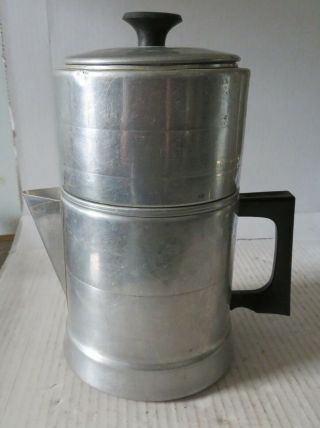 Vintage Comet Aluminum Usa 7 Cup Stove Top Camping Drip Coffee Pot