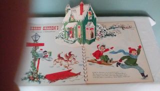 Vintage children ' s Christmas book Kerry Kitten ' s Christmas Adventures 5