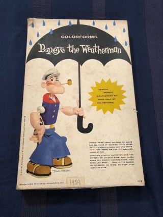 Popeye The Weatherman - 1959 Vintage Colorforms From The Golden Age Of Television