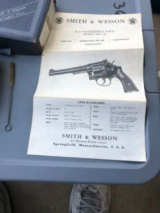 Vintage Smith & Wesson Model 48 Blue S&W Box Mod 48 - 4 W Instruction 7