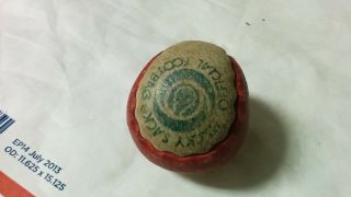 Vintage Wham - O Leather Hacky Sack Official Footbag Patent 4151994 Red/white