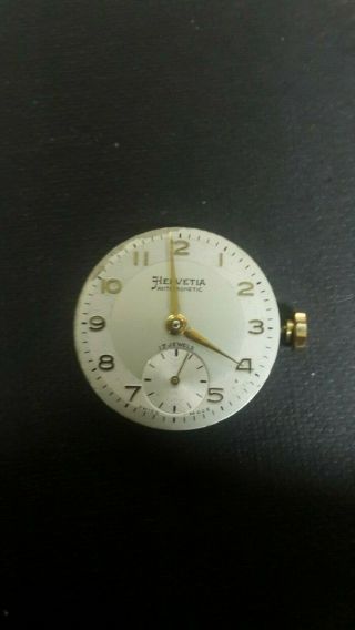 vintage gents Helvetia mechanical watch 82C movement 2
