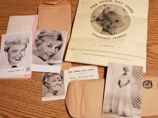 Vtg 1962 Doris Day Fan Club Newsletter,  Membership,  Photo Card Cbs Records