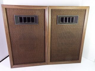 Vintage Soundesign 615 Pair Stereo Wood Cabinet 6 1/2 " Full Range Speakers 8 Ohm