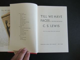 TILL WE HAVE FACES BY C.  S.  LEWIS FROM 1956 1ST EDITION 5