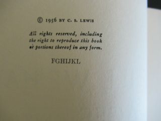 TILL WE HAVE FACES BY C.  S.  LEWIS FROM 1956 1ST EDITION 6