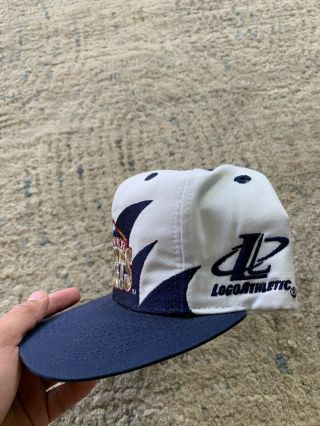 Vintage 90s Denver Nuggets Logo Athletic Sharktooth Snapback Hat Cap 2