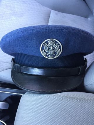 Vintage Air Force Officers Hat From The 60’s Very 100 Percent Wool