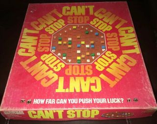 Can’t Stop Board Game Vintage 1980 Parker Brothers Complete Math Family Fun Vhtf