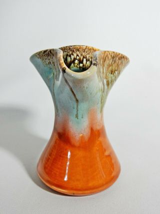 Stunning Vintage Retro Australian Pottery Small Vase Multi - Coloured Diana?