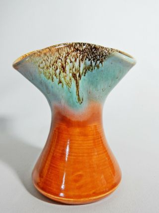 Stunning Vintage Retro Australian Pottery Small Vase Multi - Coloured Diana? 2